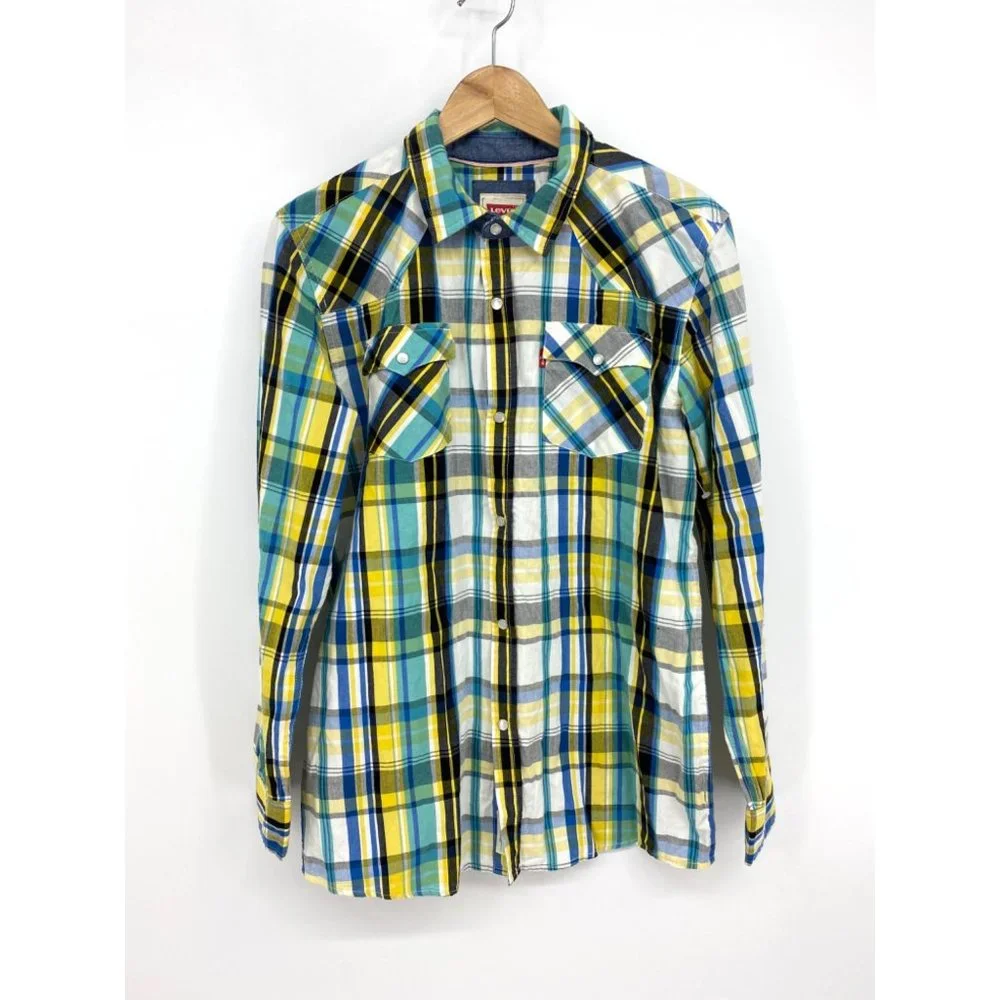Levi’s Pearl Snap Long Sleeve Button Down Shirt NEW